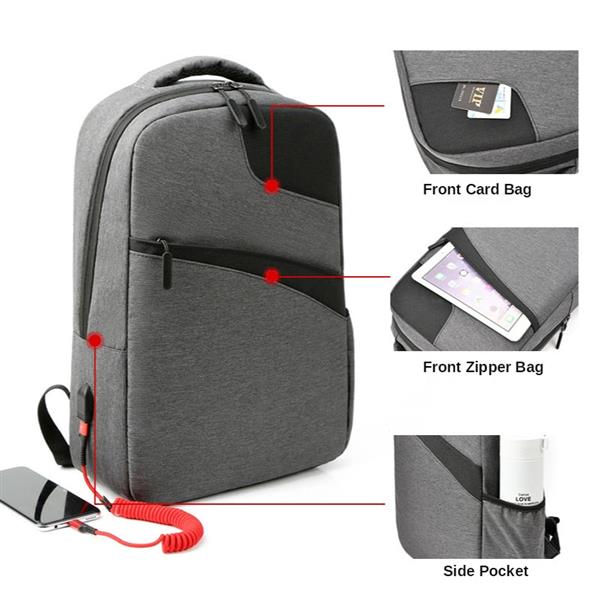 Grote foto zakelijke rugzak voor heren usb oplaadontwerp nylon reistas voor laptops sieraden tassen en uiterlijk rugtassen