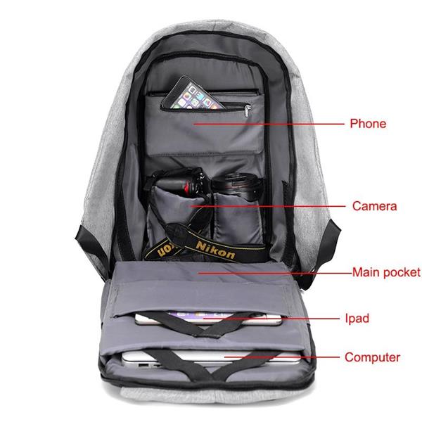 Grote foto anti diefstal rugzak met usb oplader 15 6 inch schoolwaterafstotende laptoptas met grote capacitei sieraden tassen en uiterlijk rugtassen