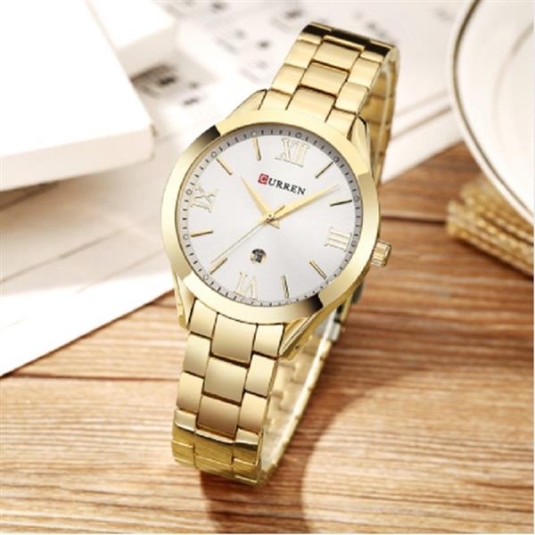 Grote foto luxe gouden horloge voor dames roestvrijstalen armband 3 atm quartz horloge polshorloge kleding dames horloges