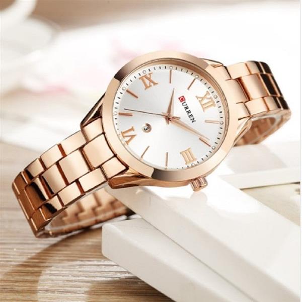 Grote foto luxe gouden horloge voor dames roestvrijstalen armband 3 atm quartz horloge polshorloge kleding dames horloges