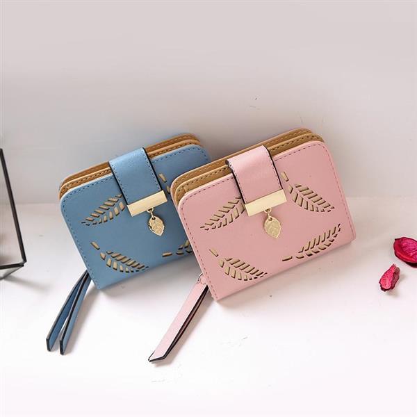 Grote foto mode bladeren patroon portemonnee voor dames pouch handtas pu lederen portemonnee munten kaarthoud kleding dames sieraden