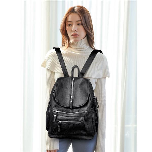 Grote foto vintage pu leren rugzak voor dames schoudertas voor reisschool mochilas met rits sieraden tassen en uiterlijk rugtassen
