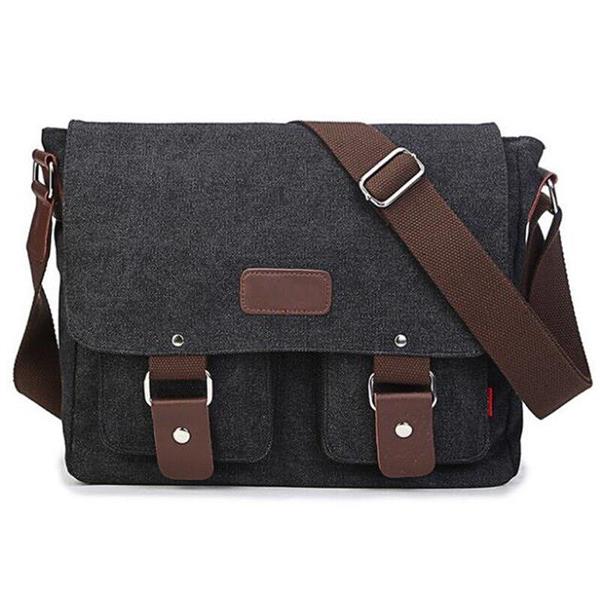 Grote foto vintage canvas tas voor heren casual crossbody messenger travel schoudertassen met klep sieraden tassen en uiterlijk schoudertassen