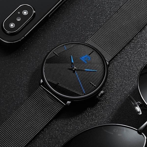 Grote foto minimalistisch horloge voor heren mode ultradun eenvoudig zakelijk kwartshorloge kleding dames horloges