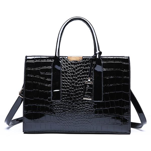 Grote foto grote draagtas lakleer crossbody schoudertas met steenprint voor dames sieraden tassen en uiterlijk damestassen