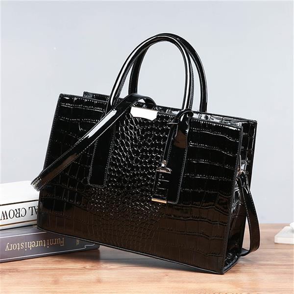 Grote foto grote draagtas lakleer crossbody schoudertas met steenprint voor dames sieraden tassen en uiterlijk damestassen