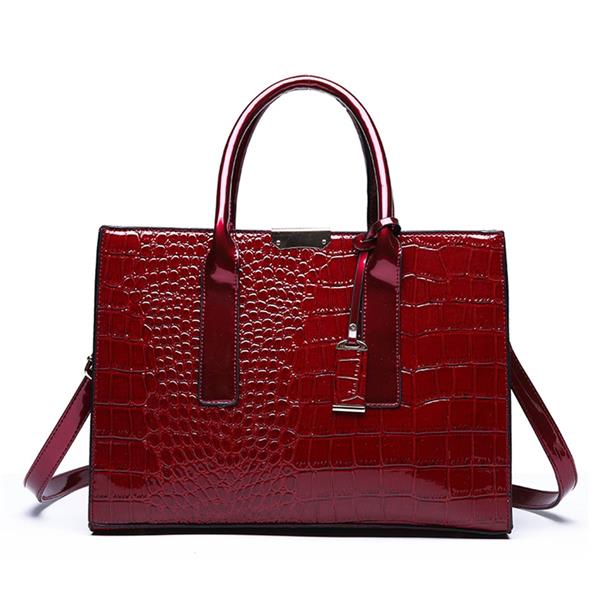 Grote foto grote draagtas lakleer crossbody schoudertas met steenprint voor dames sieraden tassen en uiterlijk damestassen
