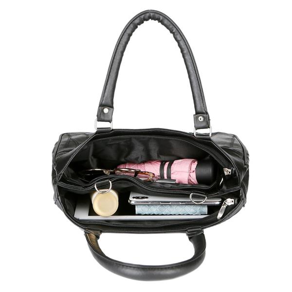 Grote foto leren handtas met handvat voor dames designer schoudertas met patchwork crossbody sieraden tassen en uiterlijk damestassen