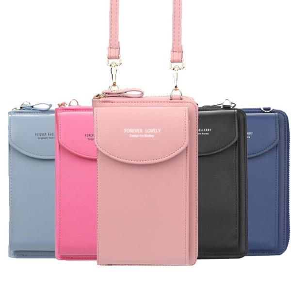 Grote foto multifunctionele portemonnee voor dames pu lederen mobiele telefoon portemonnee tas kaart paspoort kleding dames sieraden