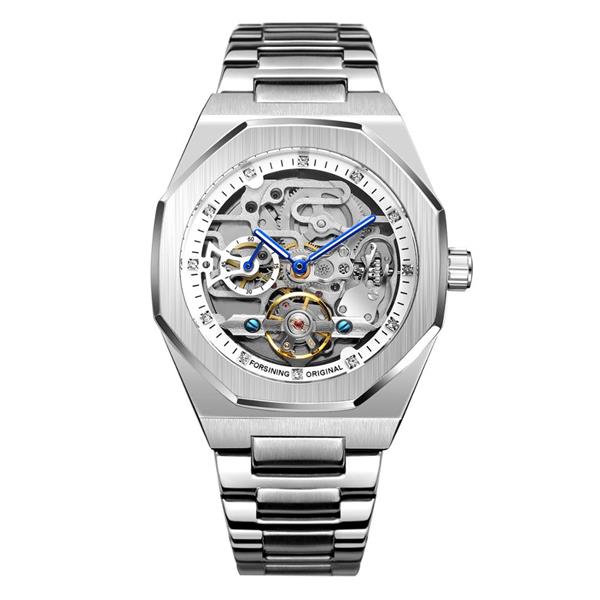 Grote foto mechanische roestvrijstalen luxe horlogemode voor heren zakelijk polshorloge kleding dames horloges