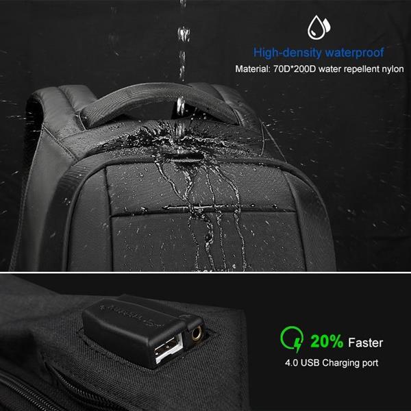 Grote foto 20l anti diefstal rugzak met usb oplader 15 6 inch schoollaptop waterafstotende tas sieraden tassen en uiterlijk rugtassen