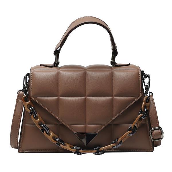 Grote foto luxe schoudertas met klep en ketting voor dames mode pu lederen handtas handtas klassiek sieraden tassen en uiterlijk damestassen