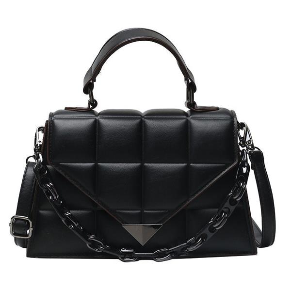 Grote foto luxe schoudertas met klep en ketting voor dames mode pu lederen handtas handtas klassiek sieraden tassen en uiterlijk damestassen