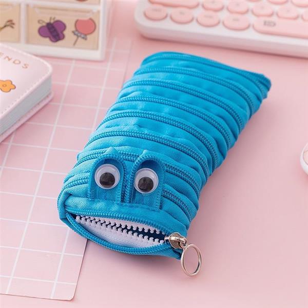 Grote foto creative caterpillar zipper etui schooltas pennenhouder case pouch voor kinderen studenten verzamelen overige verzamelingen
