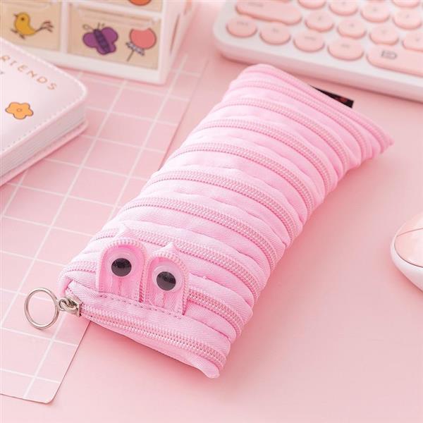 Grote foto creative caterpillar zipper etui schooltas pennenhouder case pouch voor kinderen studenten verzamelen overige verzamelingen