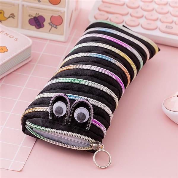 Grote foto creative caterpillar zipper etui schooltas pennenhouder case pouch voor kinderen studenten verzamelen overige verzamelingen