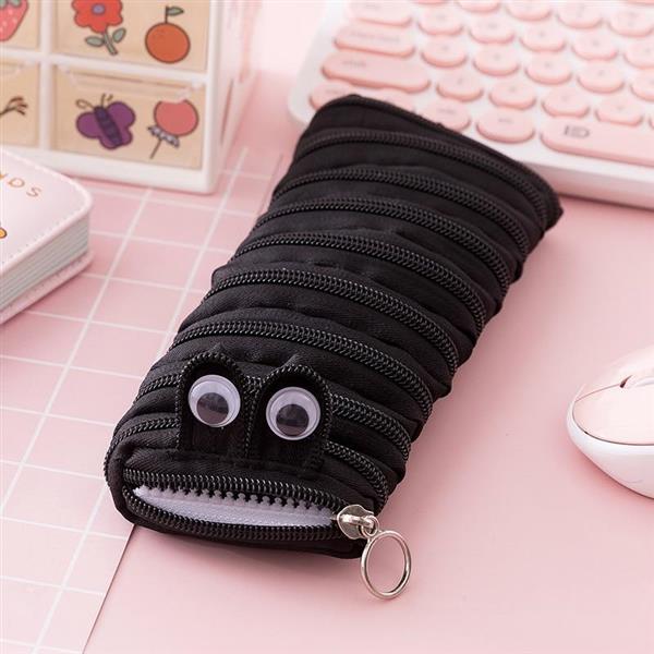 Grote foto creative caterpillar zipper etui schooltas pennenhouder case pouch voor kinderen studenten verzamelen overige verzamelingen