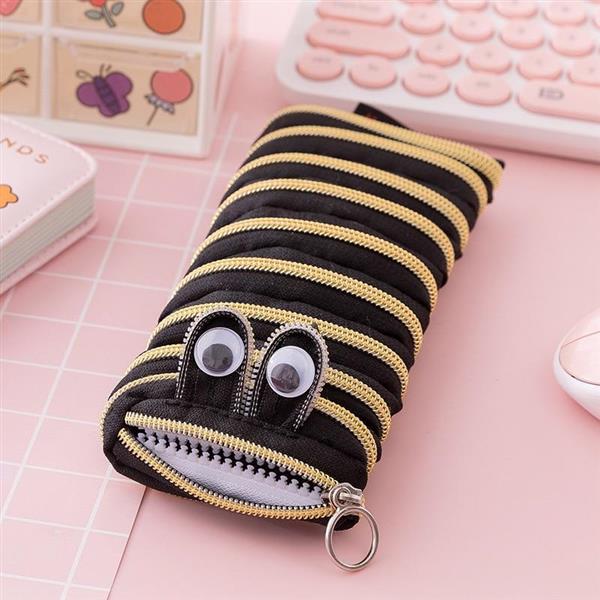 Grote foto creative caterpillar zipper etui schooltas pennenhouder case pouch voor kinderen studenten verzamelen overige verzamelingen