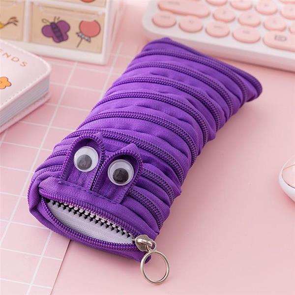 Grote foto creative caterpillar zipper etui schooltas pennenhouder case pouch voor kinderen studenten verzamelen overige verzamelingen