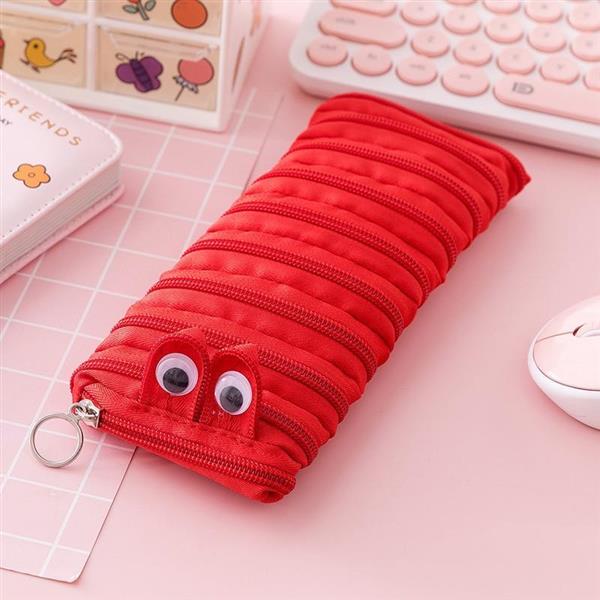 Grote foto creative caterpillar zipper etui schooltas pennenhouder case pouch voor kinderen studenten verzamelen overige verzamelingen