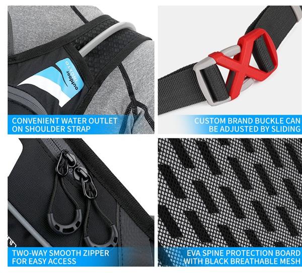 Grote foto 8l fietsrugzak unisex met 1 5l waterzak waterdichte en ademende reflecterende fietstas sieraden tassen en uiterlijk rugtassen
