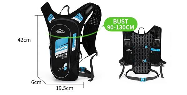 Grote foto 8l fietsrugzak unisex met 1 5l waterzak waterdichte en ademende reflecterende fietstas sieraden tassen en uiterlijk rugtassen