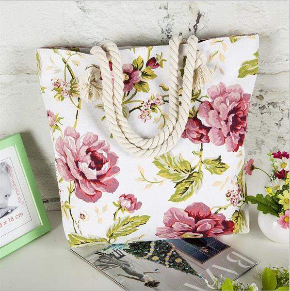 Grote foto grote opvouwbare draagtas grote handtas voor dames casual canvas schoudertas met print sieraden tassen en uiterlijk damestassen