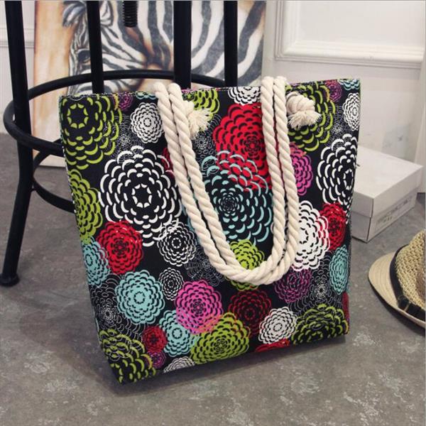 Grote foto grote opvouwbare draagtas grote handtas voor dames casual canvas schoudertas met print sieraden tassen en uiterlijk damestassen