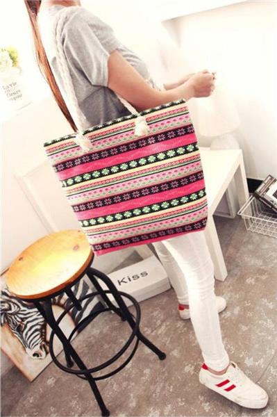 Grote foto grote opvouwbare draagtas grote handtas voor dames casual canvas schoudertas met print sieraden tassen en uiterlijk damestassen