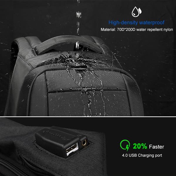 Grote foto 20l anti diefstal rugzak met usb oplader 15 6 inch schoollaptop waterafstotende tas sieraden tassen en uiterlijk rugtassen