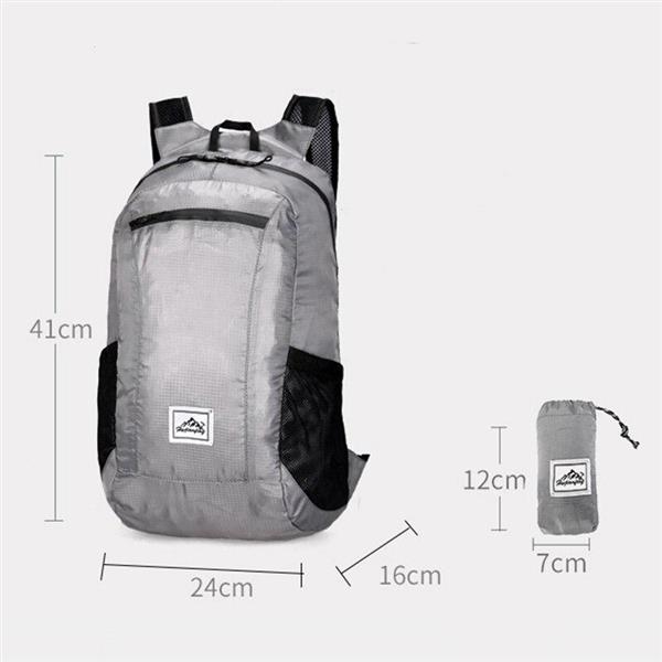 Grote foto 20l lichtgewicht opvouwbare rugzak unisex waterdichte ultralichte buitentas reiswandelpakket sieraden tassen en uiterlijk rugtassen
