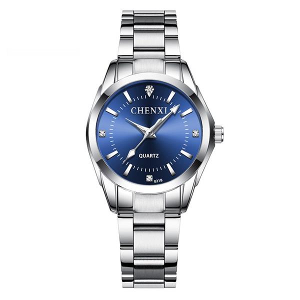 Grote foto casual luxe horloge voor dames waterdicht strass horloge roestvrij stalen armband kleding dames horloges