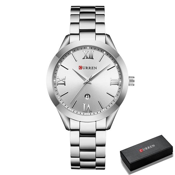 Grote foto luxe gouden horloge voor dames roestvrijstalen armband 3 atm quartz horloge polshorloge kleding dames horloges