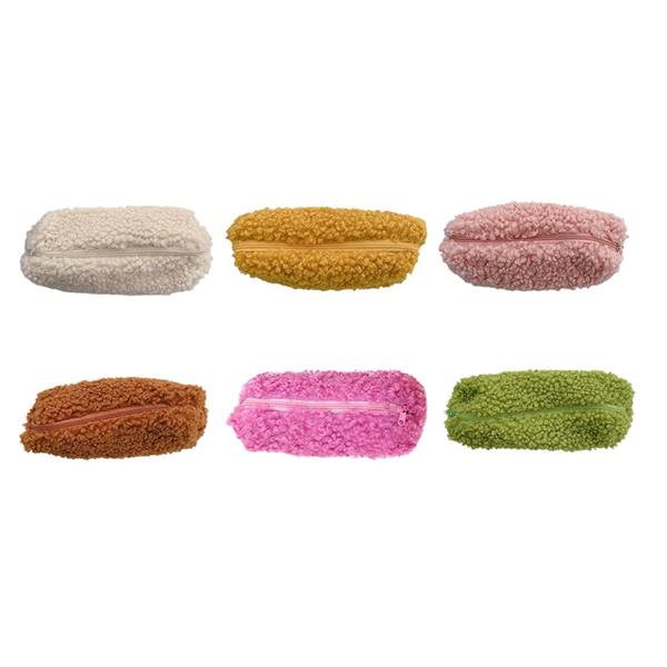 Grote foto lamswol etui pennenzakje pluche kawaii rits tas cosmetische organisator school kantoor verzamelen overige verzamelingen