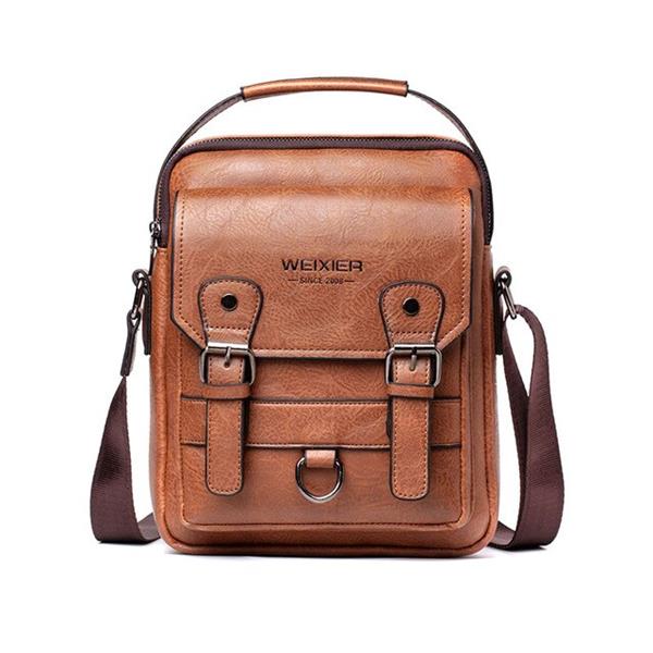 Grote foto crossbodytas met grote capaciteit voor heren casual schoudertas zachte handtas pu leer sieraden tassen en uiterlijk schoudertassen