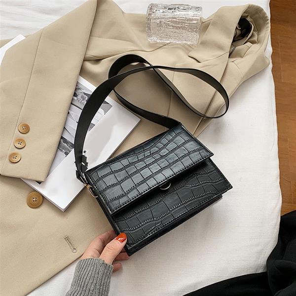 Grote foto handtas met steenpatroon voor dames schoudertas van pu leer crossbody messenger met klep sieraden tassen en uiterlijk damestassen