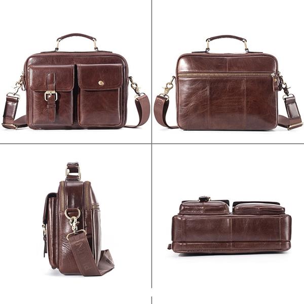 Grote foto messenger tas voor heren rundlederen handtas reis schouder kantoor aktetas sieraden tassen en uiterlijk schoudertassen