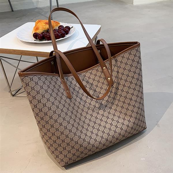 Grote foto tweedelige set luxe tote handtas voor dames designer gestreepte schouder boodschappentas sieraden tassen en uiterlijk damestassen
