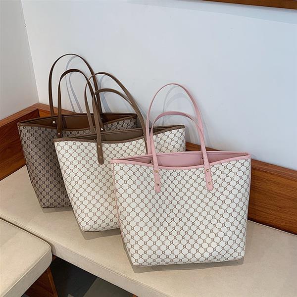 Grote foto tweedelige set luxe tote handtas voor dames designer gestreepte schouder boodschappentas sieraden tassen en uiterlijk damestassen