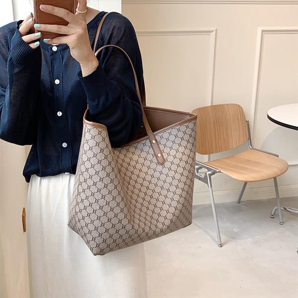 Grote foto tweedelige set luxe tote handtas voor dames designer gestreepte schouder boodschappentas sieraden tassen en uiterlijk damestassen