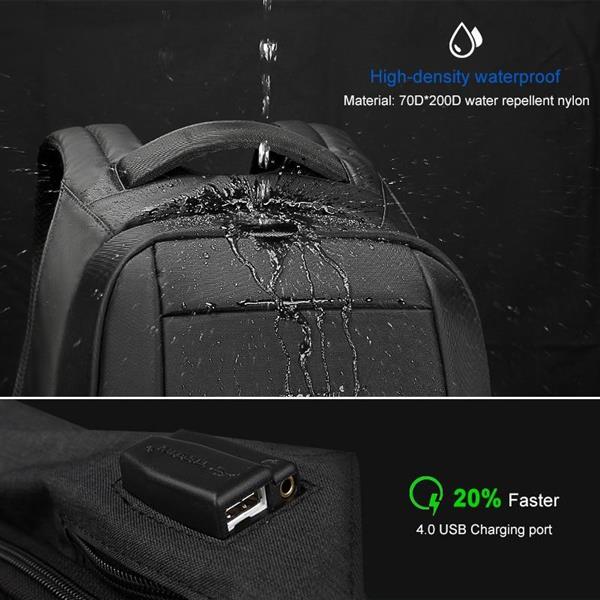 Grote foto 20l anti diefstal rugzak met usb oplader 15 6 inch schoollaptop waterafstotende tas sieraden tassen en uiterlijk rugtassen