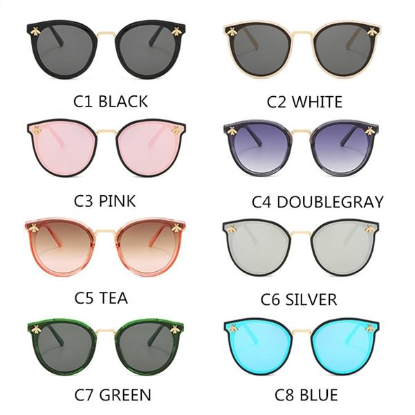 Grote foto vintage bee zonnebril voor dames retro bril met kleurovergang eyewear uv400 driving shades kleding dames sieraden