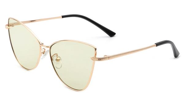 Grote foto cat eye sunglasses for women vintage design metal frame glasses kleding dames sieraden