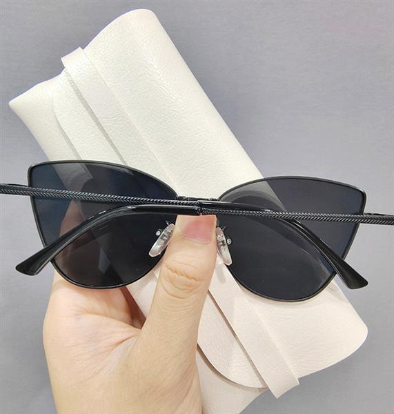 Grote foto cat eye sunglasses for women vintage design metal frame glasses kleding dames sieraden