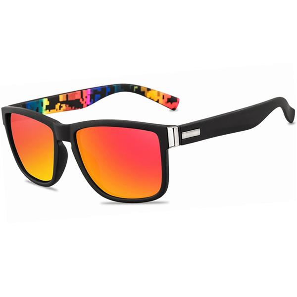 Grote foto unisex polaroid sunglasses square vintage glasses polarized kleding dames sieraden