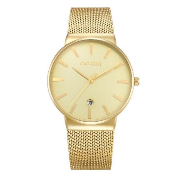 Grote foto luxe kristal quartz horloge voor heren waterdicht gouden polshorloge roestvrij stalen klok kleding dames horloges