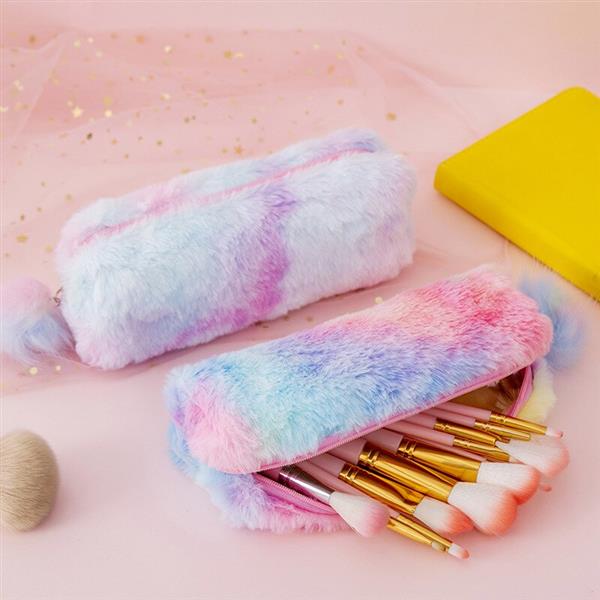 Grote foto creatief etui met regenbooggradi ntkleur etui voor schoolpennenhouder voor meisjesstudenten verzamelen overige verzamelingen