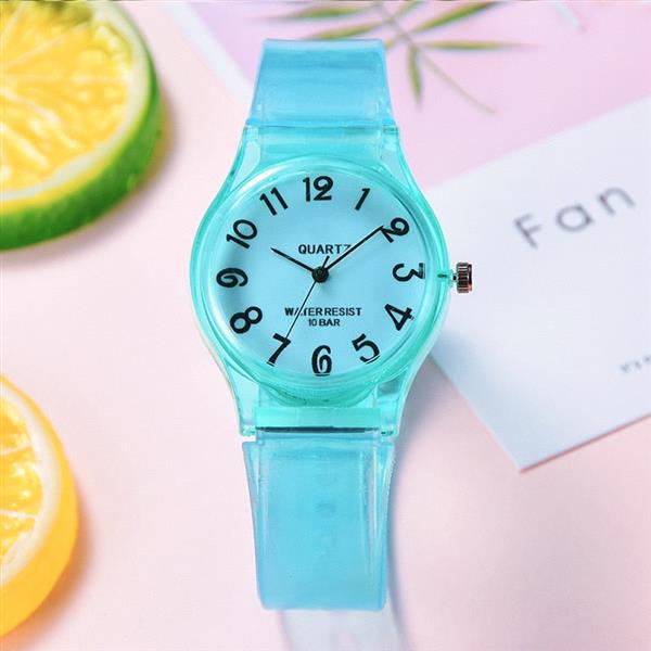 Grote foto transparante candy jelly watch dames waterdicht siliconen quartz studentenhorloge kleding dames horloges