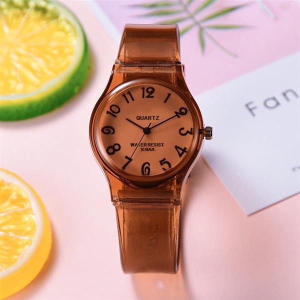 Grote foto transparante candy jelly watch dames waterdicht siliconen quartz studentenhorloge kleding dames horloges