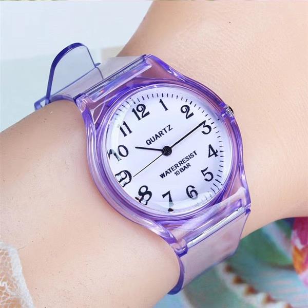Grote foto transparante candy jelly watch dames waterdicht siliconen quartz studentenhorloge kleding dames horloges